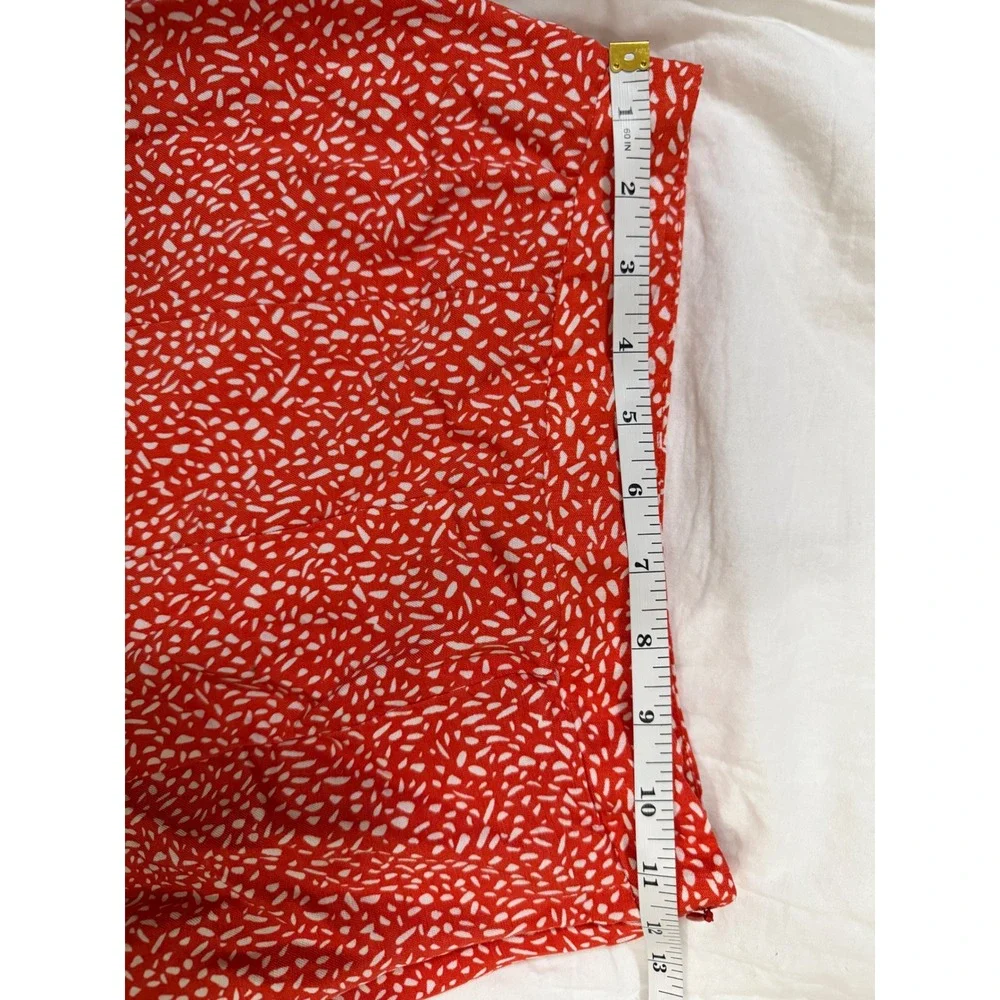 Anthropologie Moglea Dappled A-Line Red & White Micro Dot Maxi Skirt Women's - 0